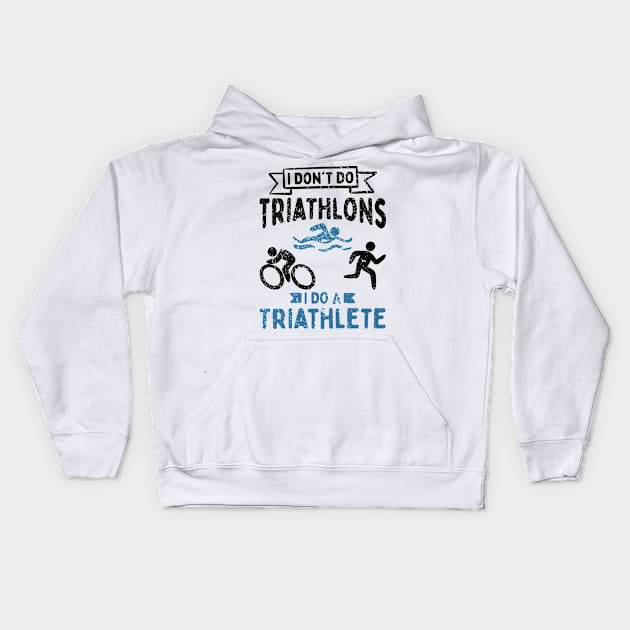 Triathlon Triathlete Kids Hoodie by Shiva121